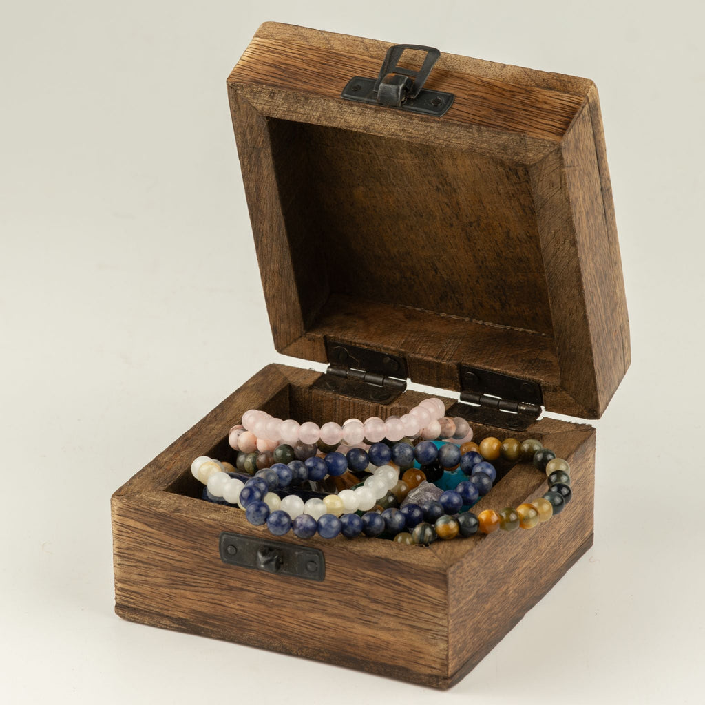 Small Enamelled Box - Aries Ceramic Glazed Wooden Boxes