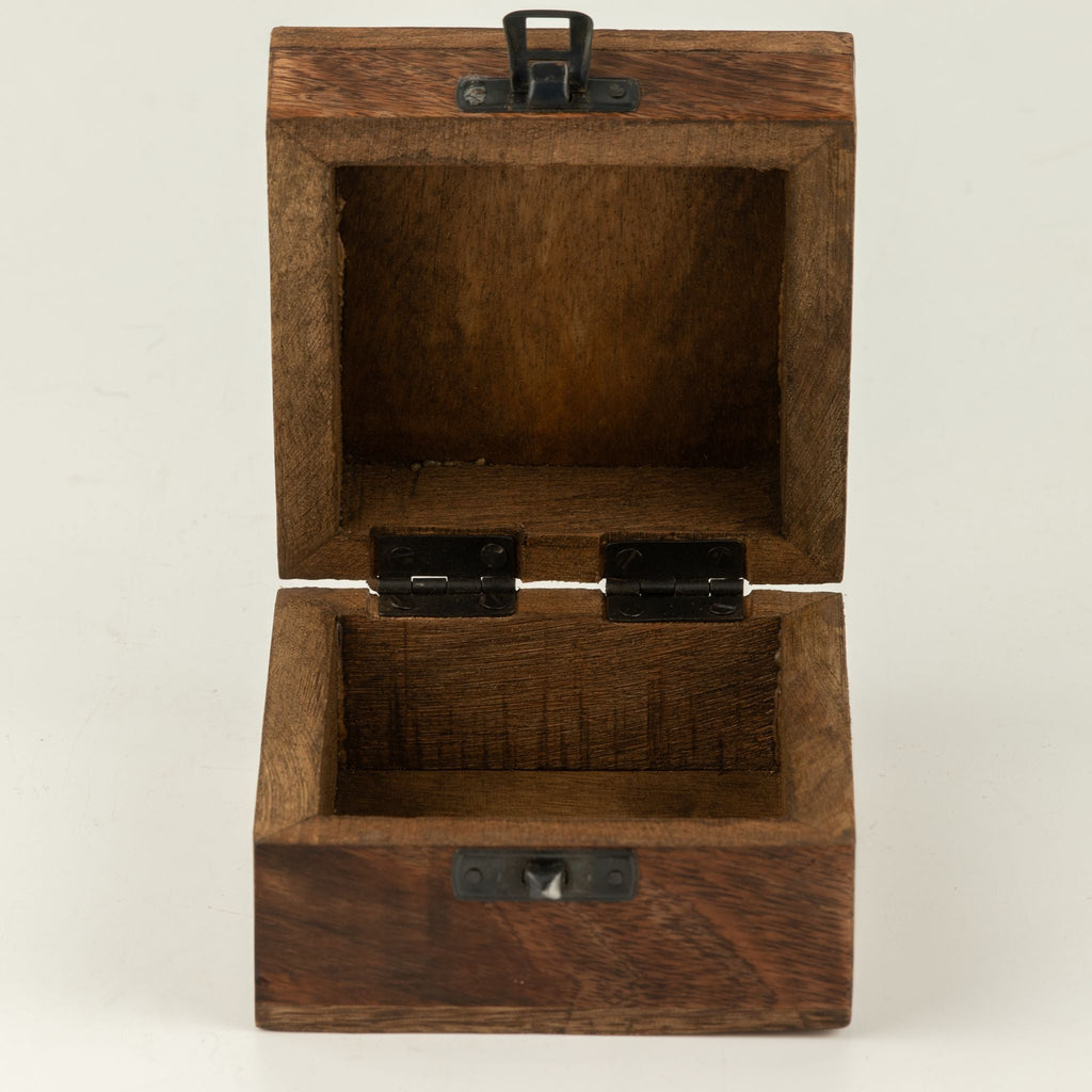 Small Enamelled Box - Compass of Life Ceramic Glazed Wooden Boxes