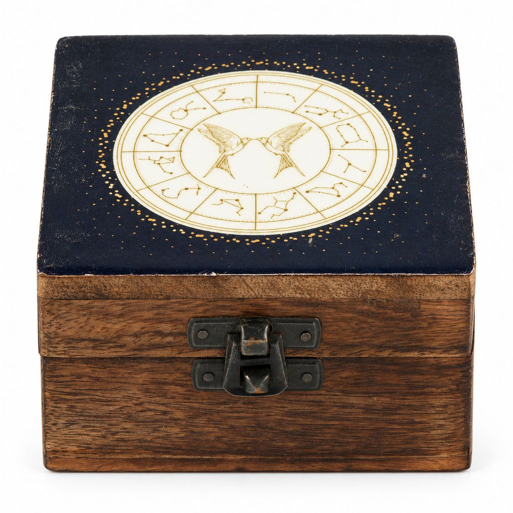 Small Enamelled Box - Gemini Ceramic Glazed Wooden Boxes