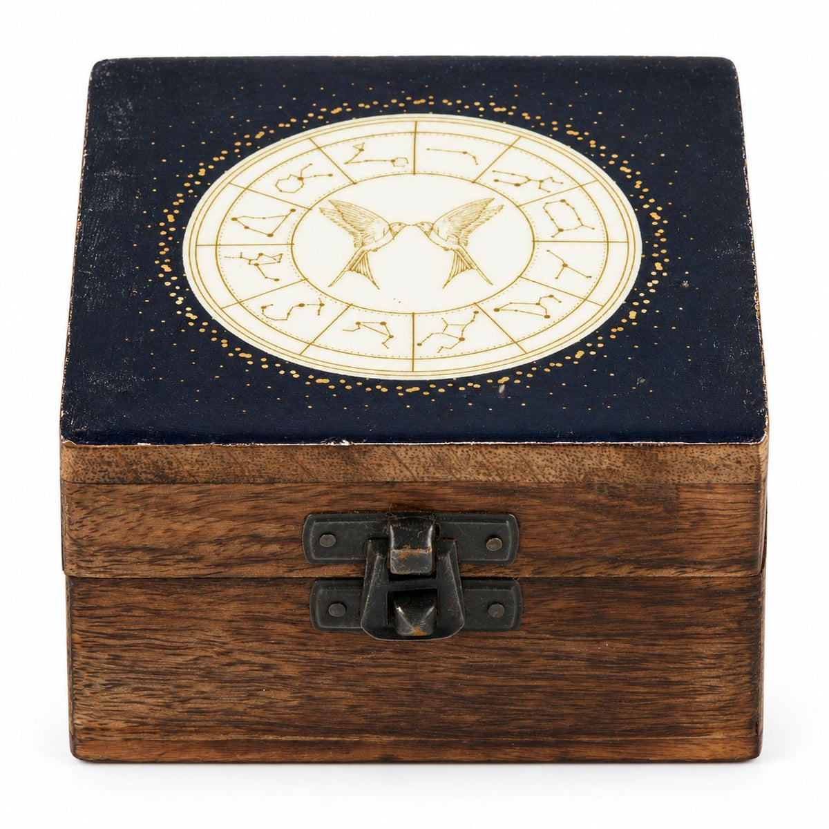 Small Enamelled Box - Gemini Ceramic Glazed Wooden Boxes