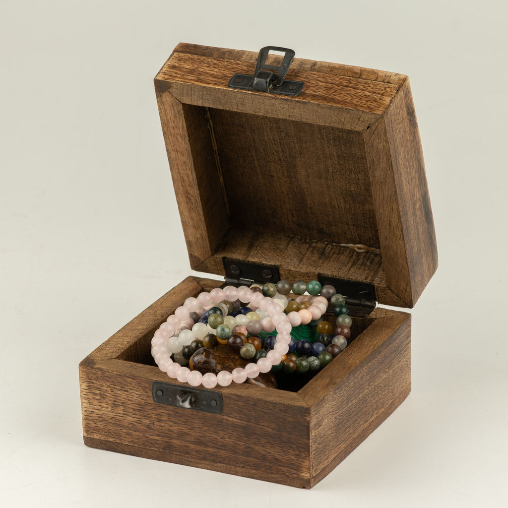 Small Enamelled Box - Leo Ceramic Glazed Wooden Boxes