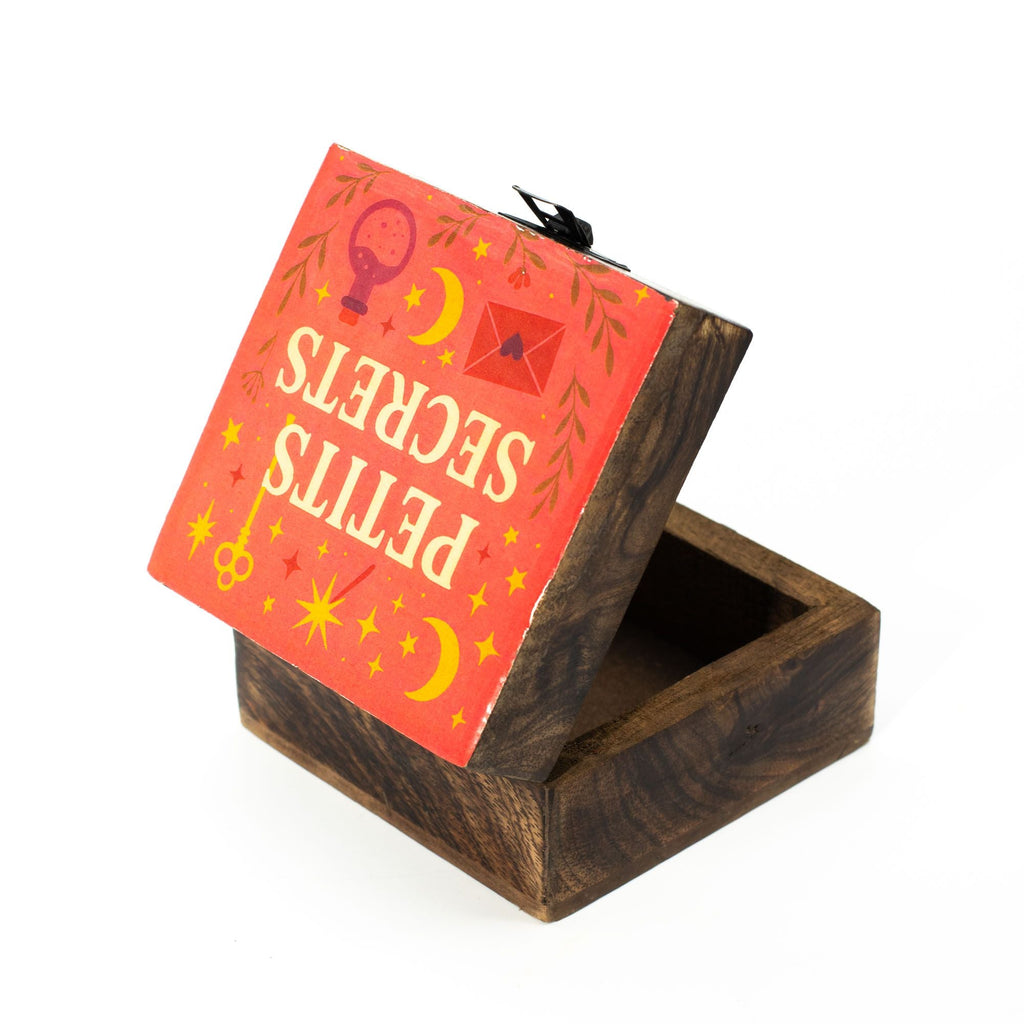 Small Enamelled Box - Petite Secrets Ceramic Glazed Wooden Boxes