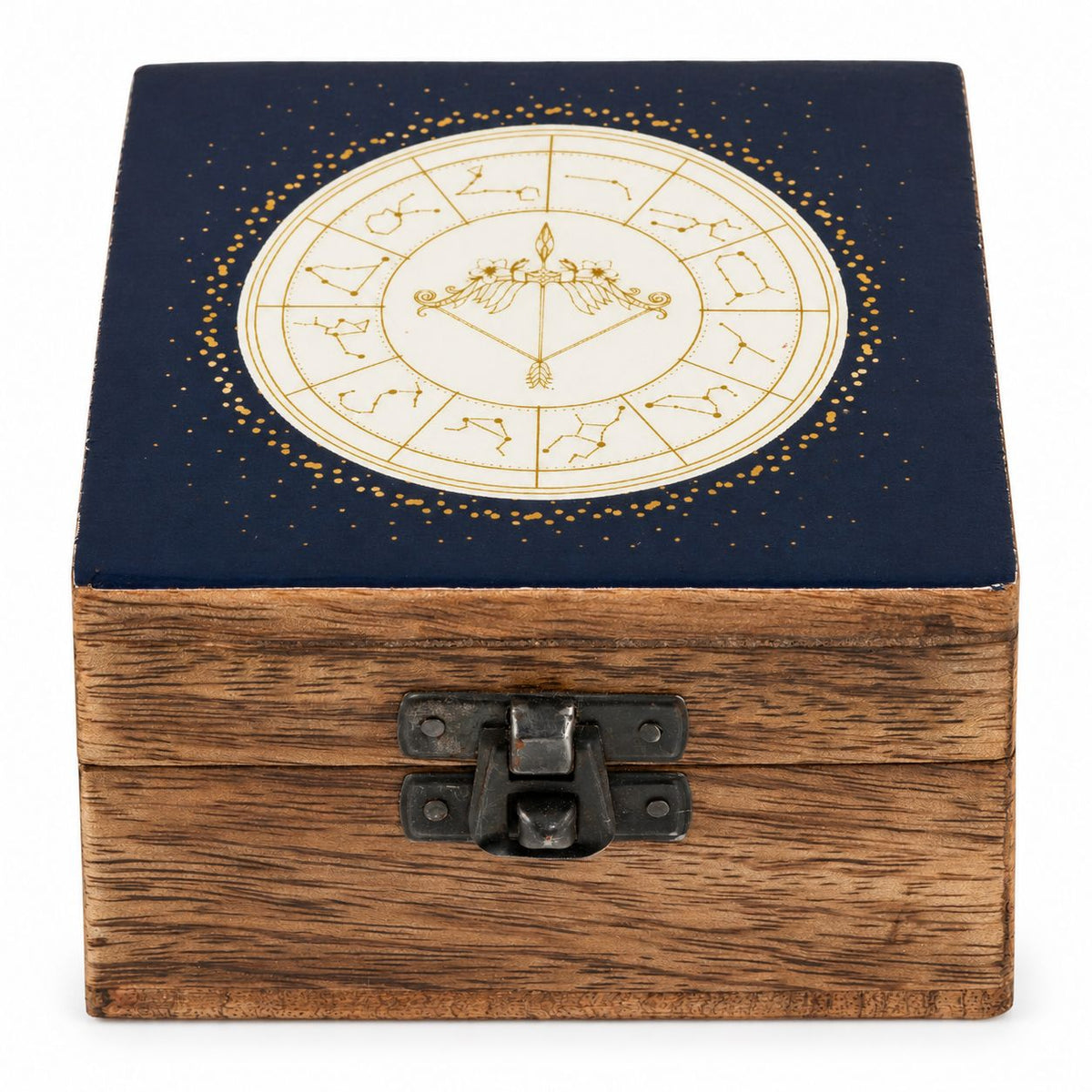 Small Enamelled Box - Sagittarius Ceramic Glazed Wooden Boxes