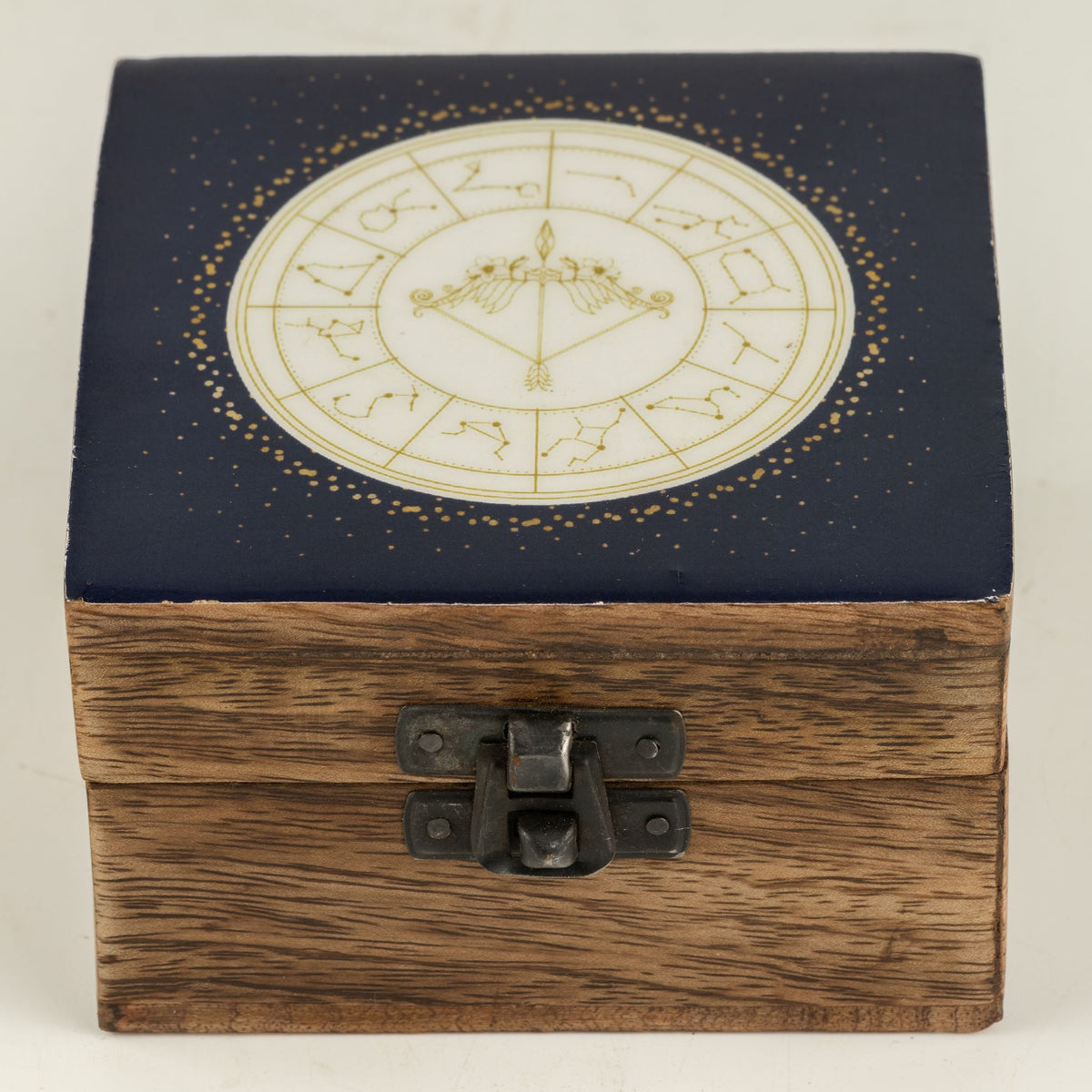 Small Enamelled Box - Sagittarius Ceramic Glazed Wooden Boxes