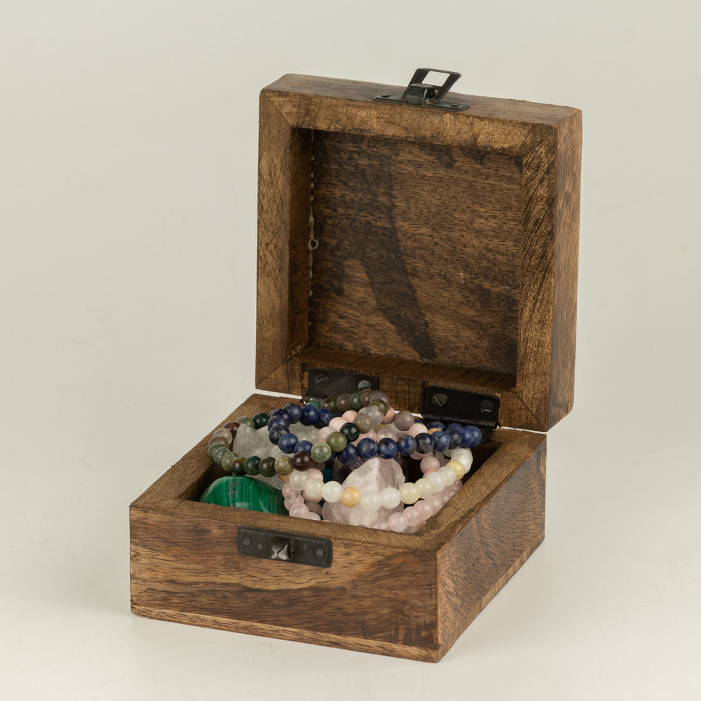 Small Enamelled Box - Taurus Ceramic Glazed Wooden Boxes