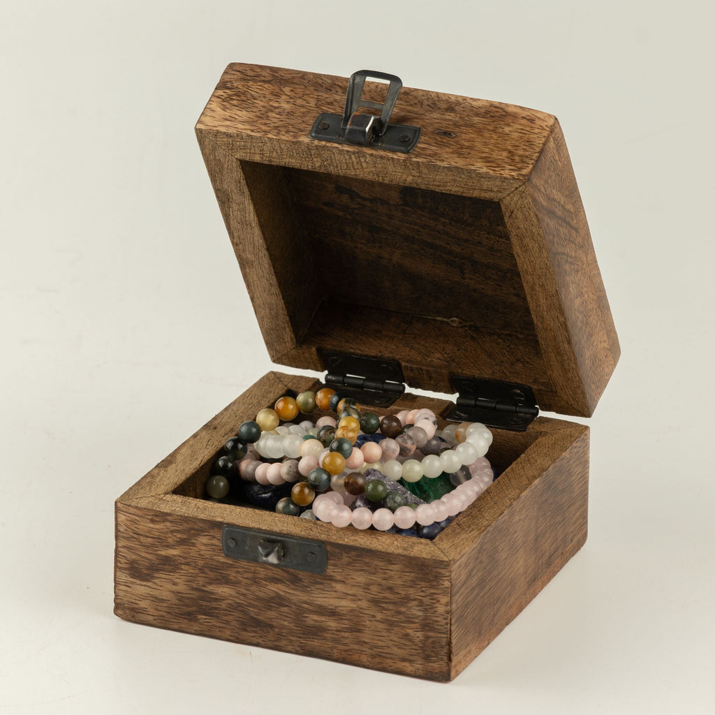 Small Enamelled Box - Virgo Ceramic Glazed Wooden Boxes