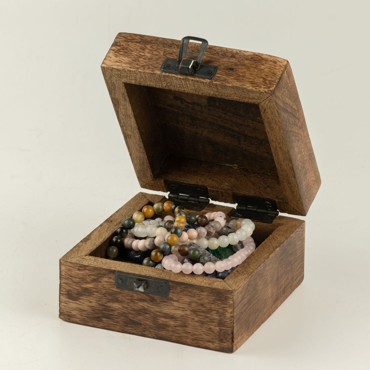 Small Enamelled Box - Virgo Ceramic Glazed Wooden Boxes