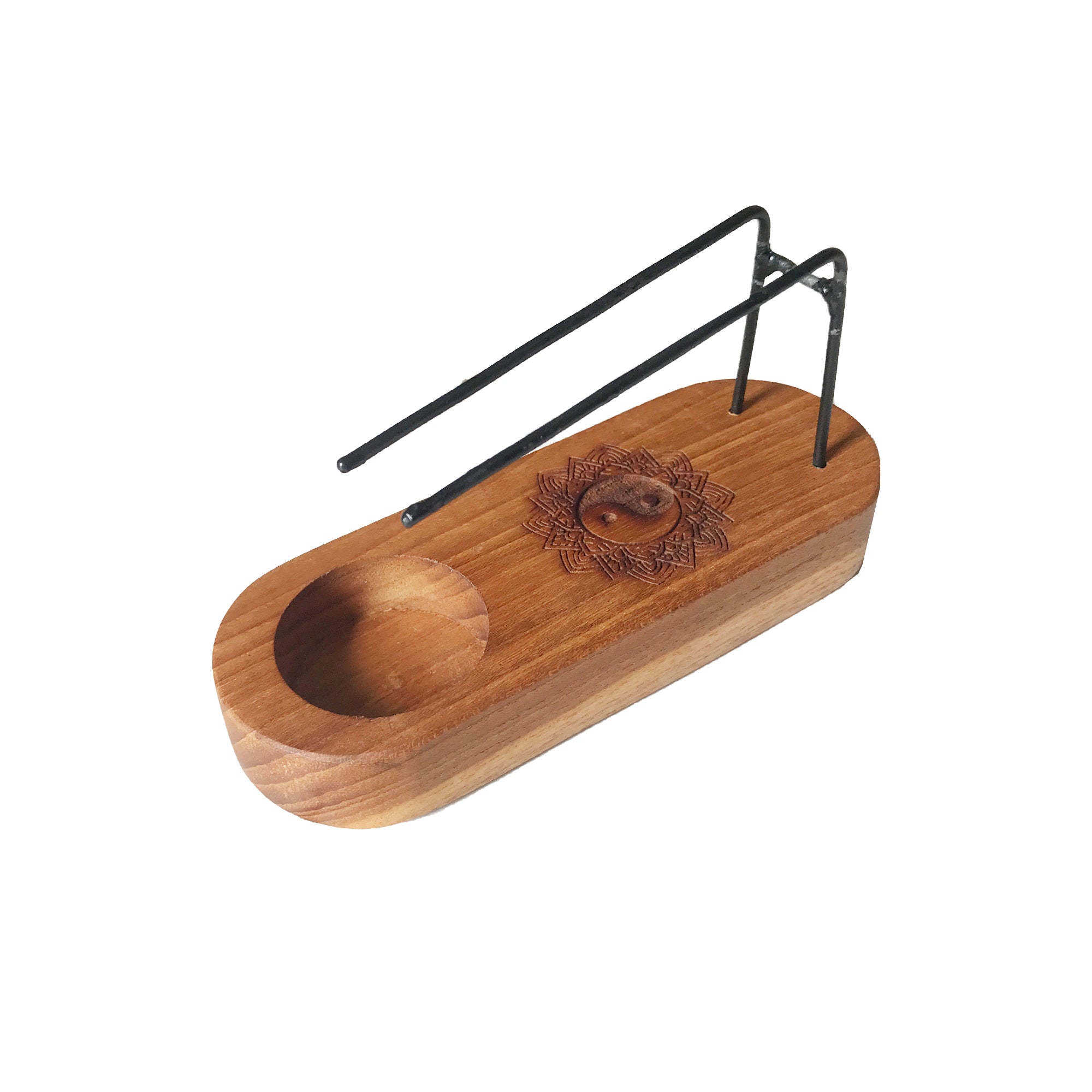 Small Palo Santo Heater - Teak Wood - Yin & Yang Design From Witch, Please!