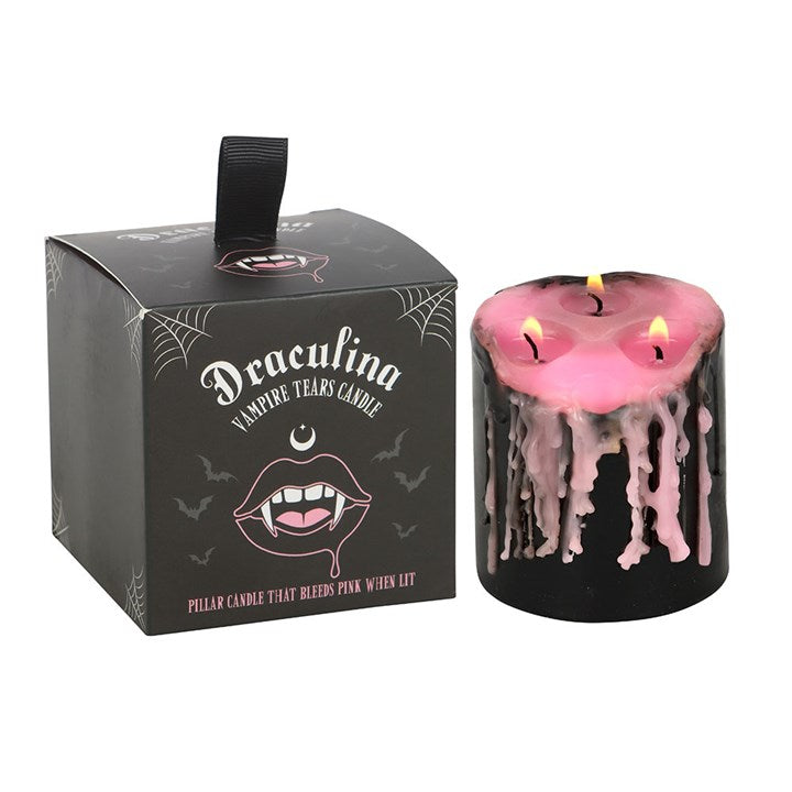 Small Pink Vampire Tears Pillar Candle - Candle