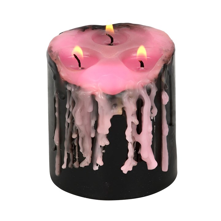 Small Pink Vampire Tears Pillar Candle - Candle