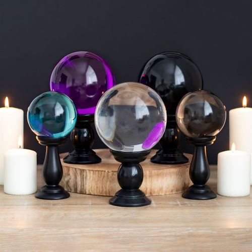 Small Teal Crystal Ball on Stand From Witch, Please!
