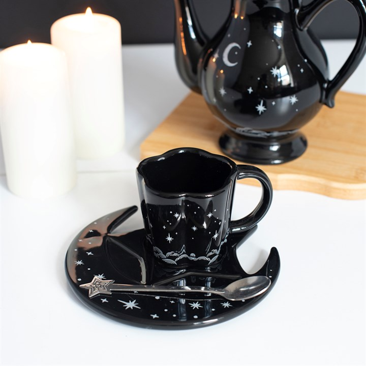 Spellbound Sky Espresso Cup Saucer and Spoon Set
