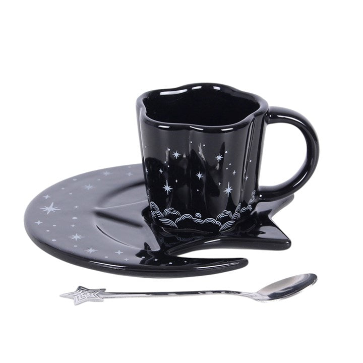 Spellbound Sky Espresso Cup Saucer and Spoon Set