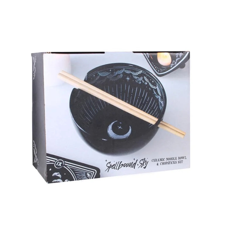 Spellbound Sky Noodle Bowl and Chopsticks Set