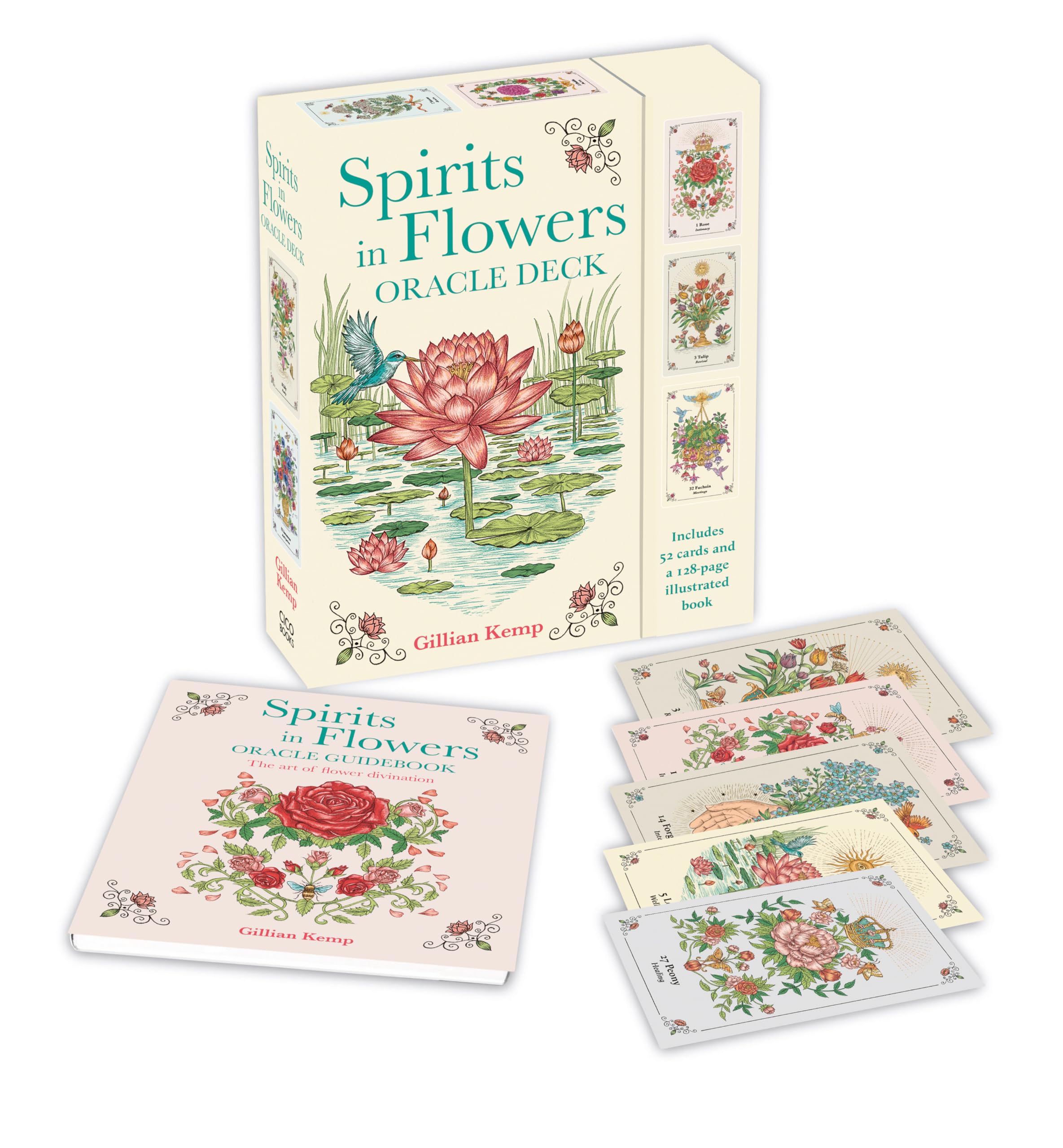 Spirits in Flowers Oracle Deck : Includes 52 Cards and a 128-Page Illustrated Book - Sold by Witch, Please!