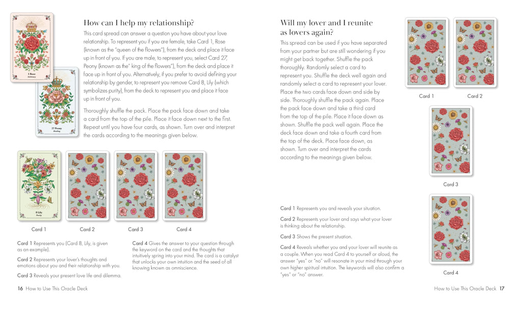 Spirits in Flowers Oracle Deck : Includes 52 Cards and a 128-Page Illustrated Book - Sold by Witch, Please!