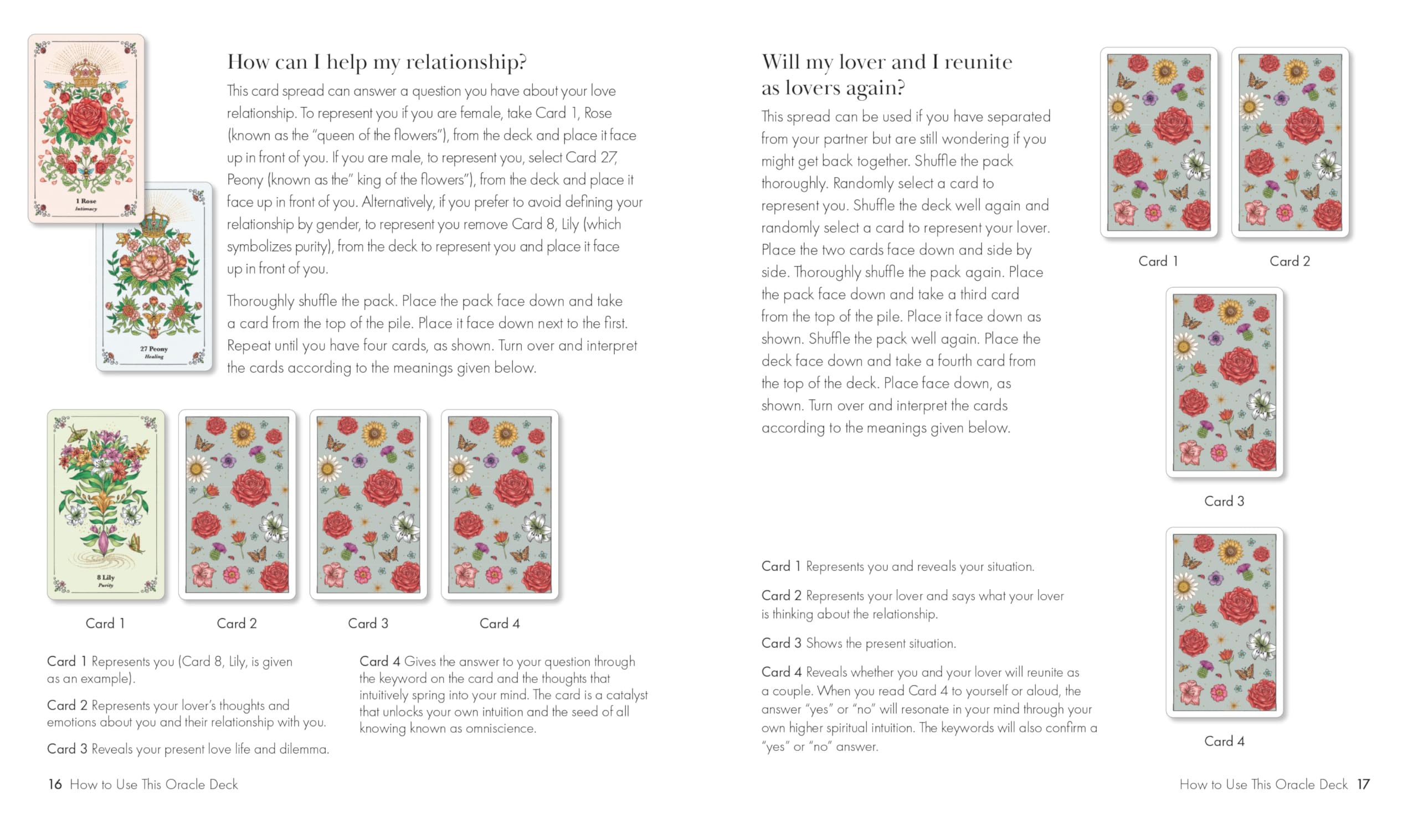Spirits in Flowers Oracle Deck : Includes 52 Cards and a 128-Page Illustrated Book - Sold by Witch, Please!