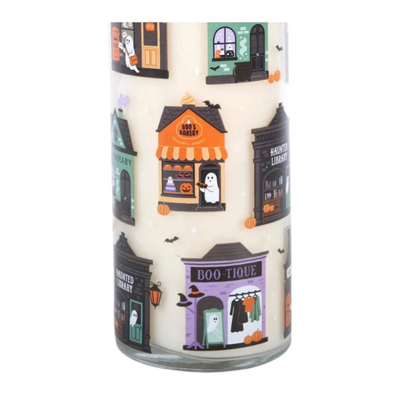 Spooky Street Pumpkin Cinnamon Roll Tube Candle