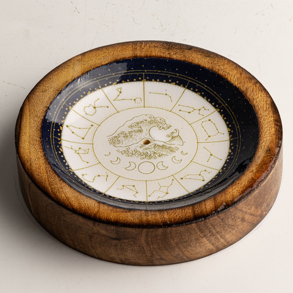 Stars Sign Mini Bowl & Incense Stick Holder - Aquarius