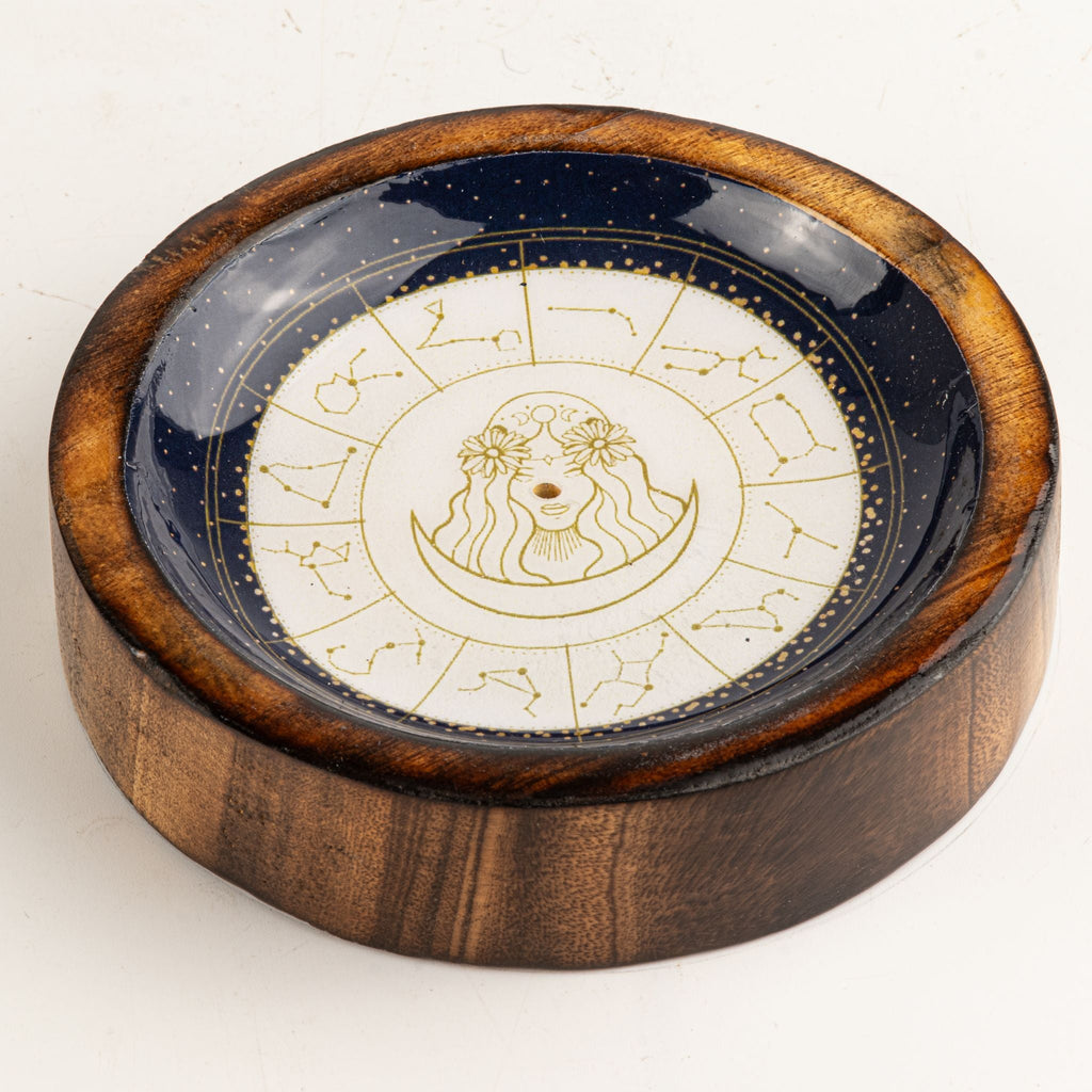 Stars Sign Mini Bowl & Incense Stick Holder - Virgo