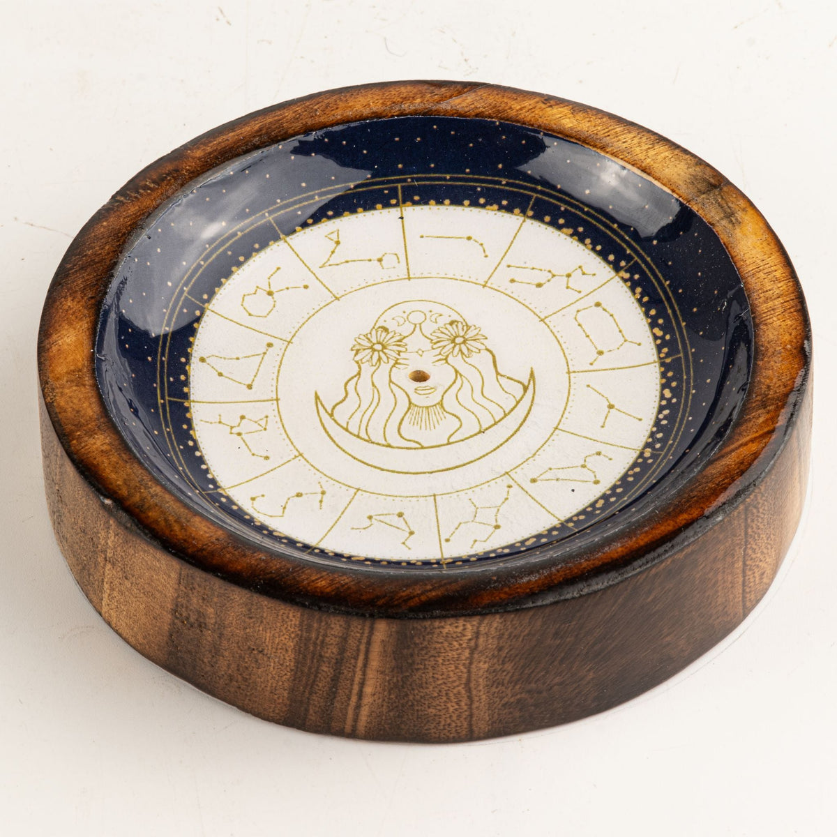 Stars Sign Mini Bowl & Incense Stick Holder - Virgo