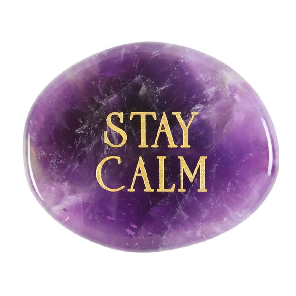 Stay Calm Amethyst Crystal Palm Stone From Witch, Please!