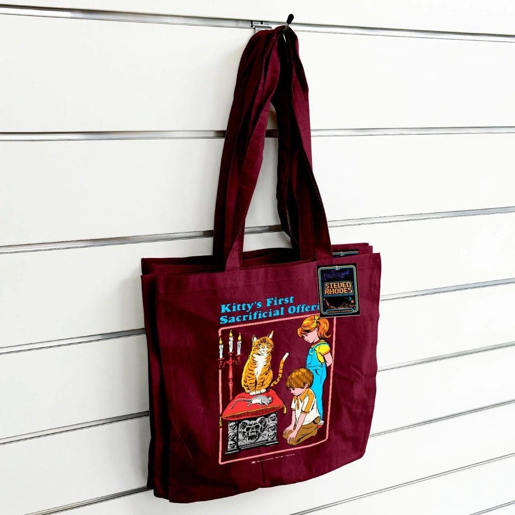 Steven Rhodes (Kitty’S First Offering) Burgundy Tote Bag Bags