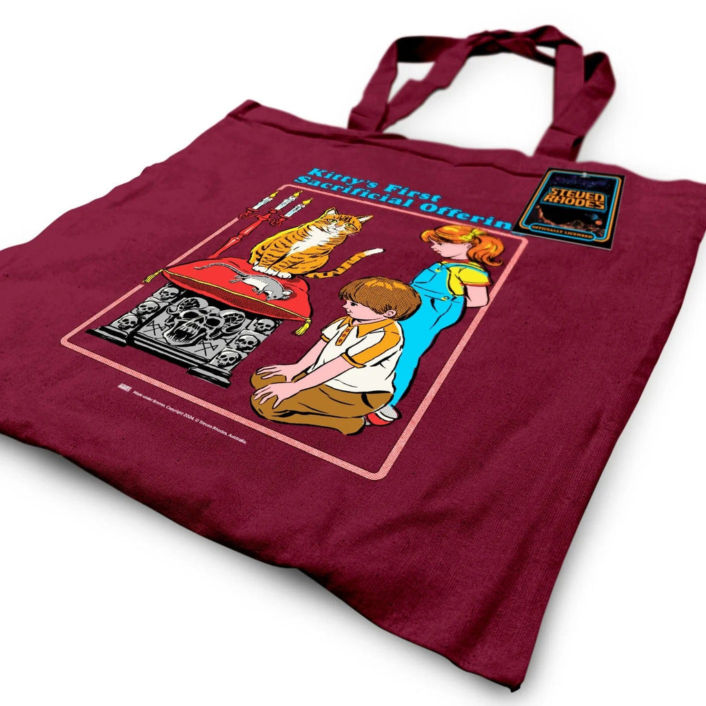 Steven Rhodes (Kitty’S First Offering) Burgundy Tote Bag Bags