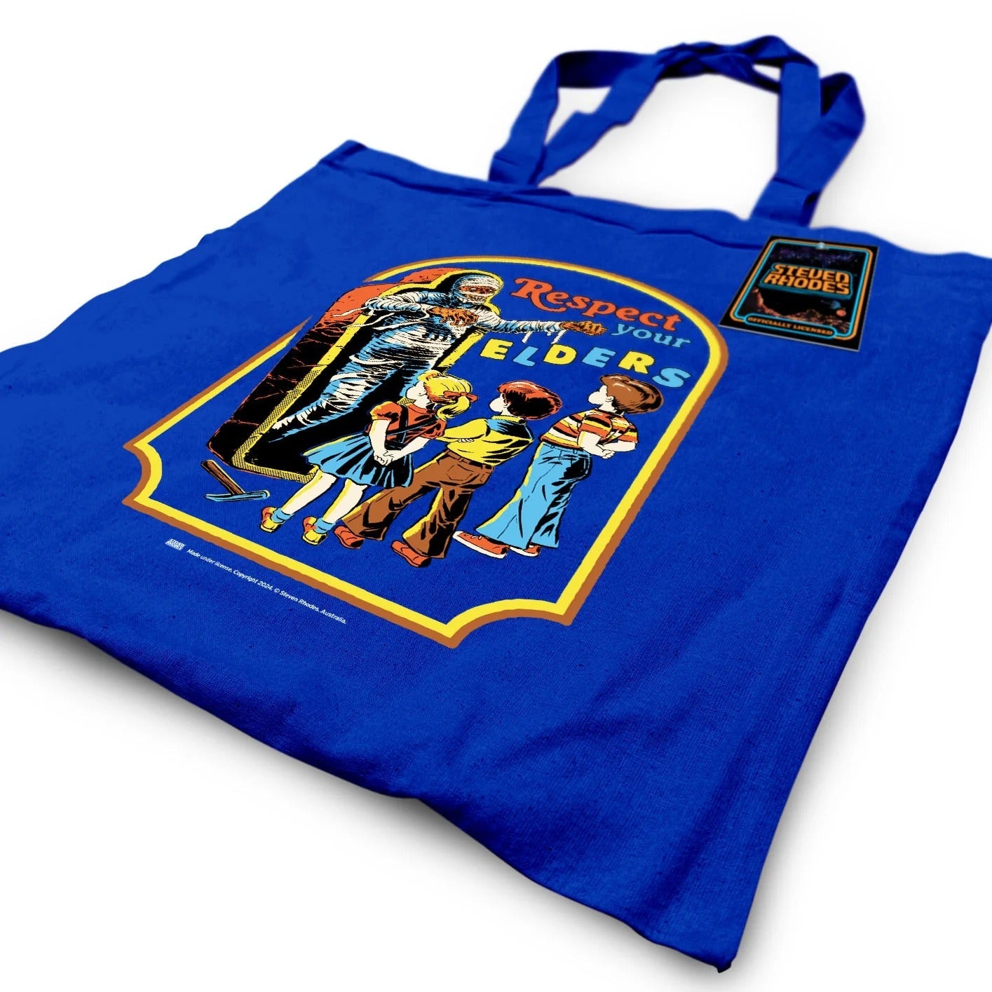 Steven Rhodes (Respect Your Elders) Bright Royal Tote Bag Bags