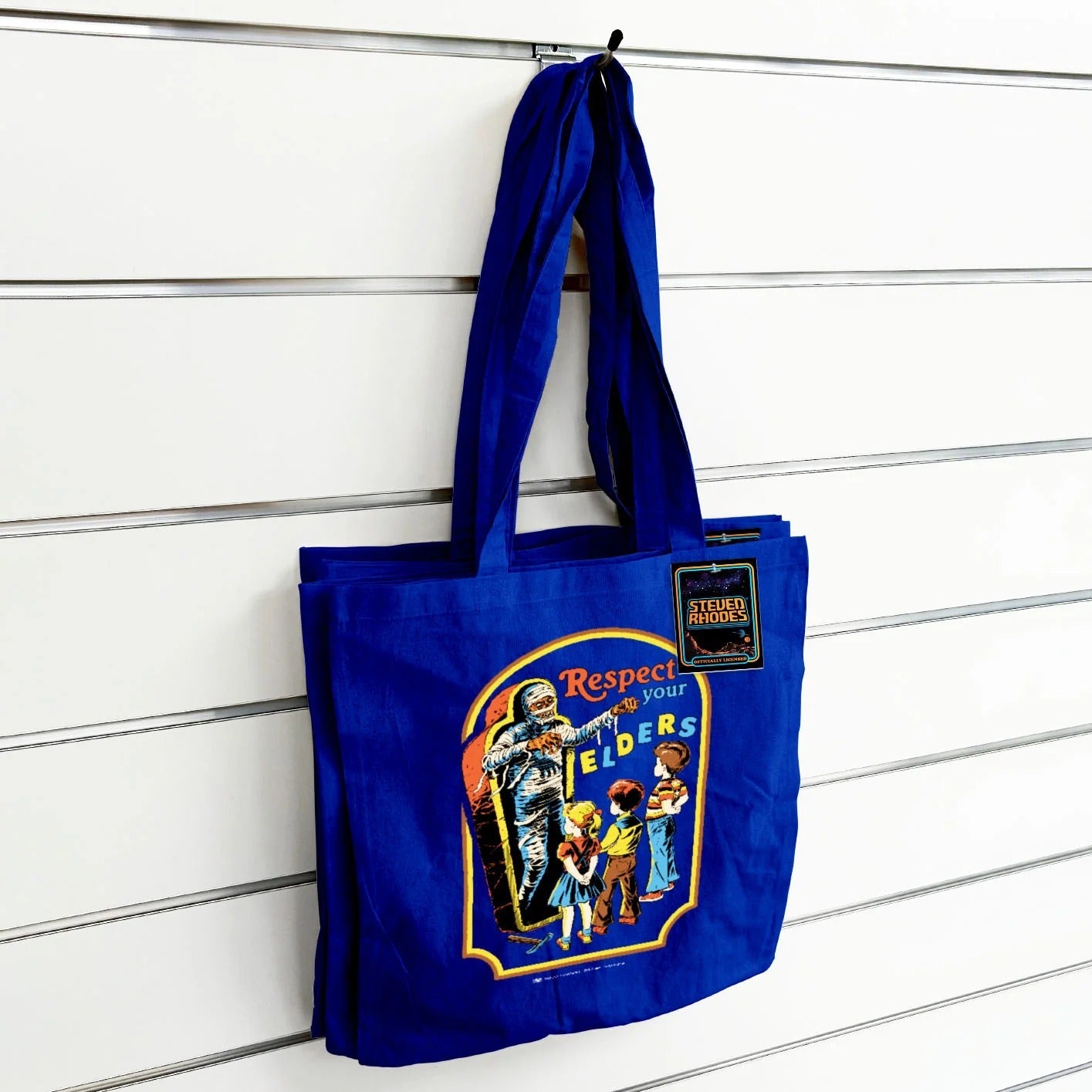 Steven Rhodes (Respect Your Elders) Bright Royal Tote Bag Bags