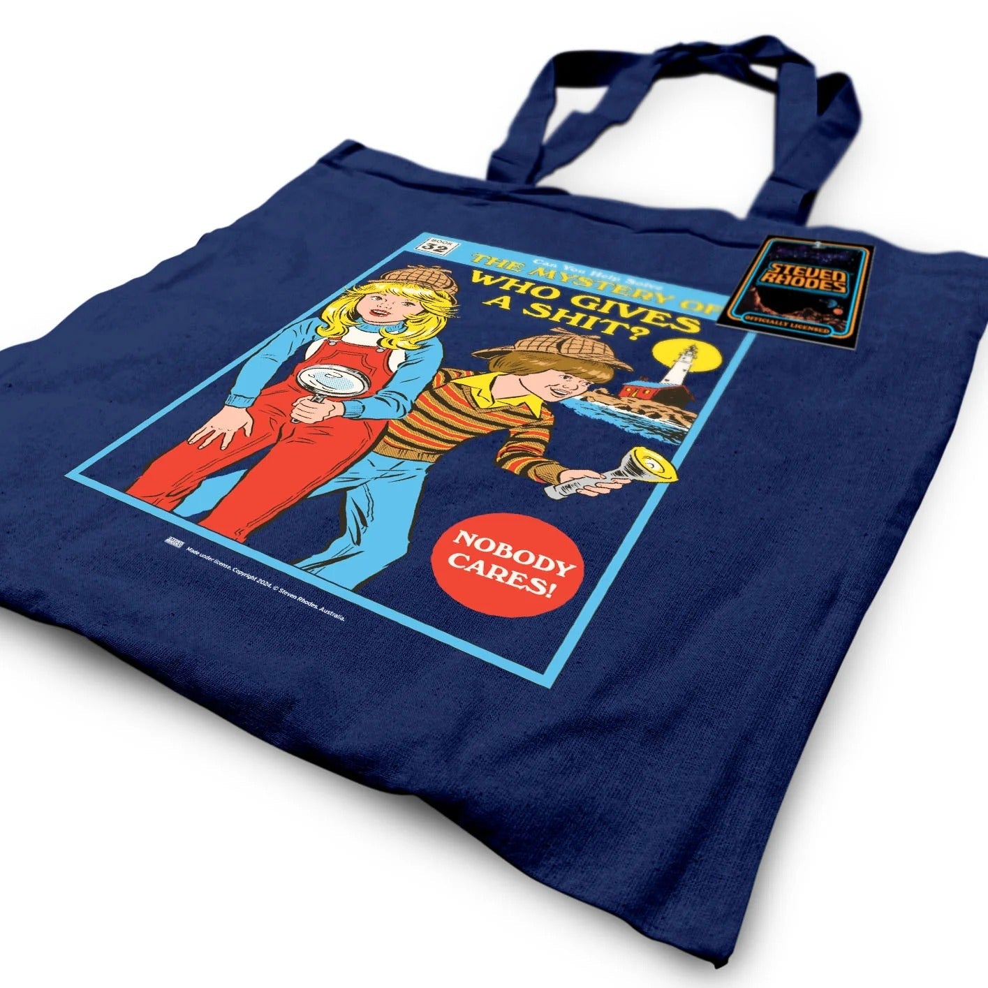 Steven Rhodes (The Mystery) French Navy Tote Bag Bags