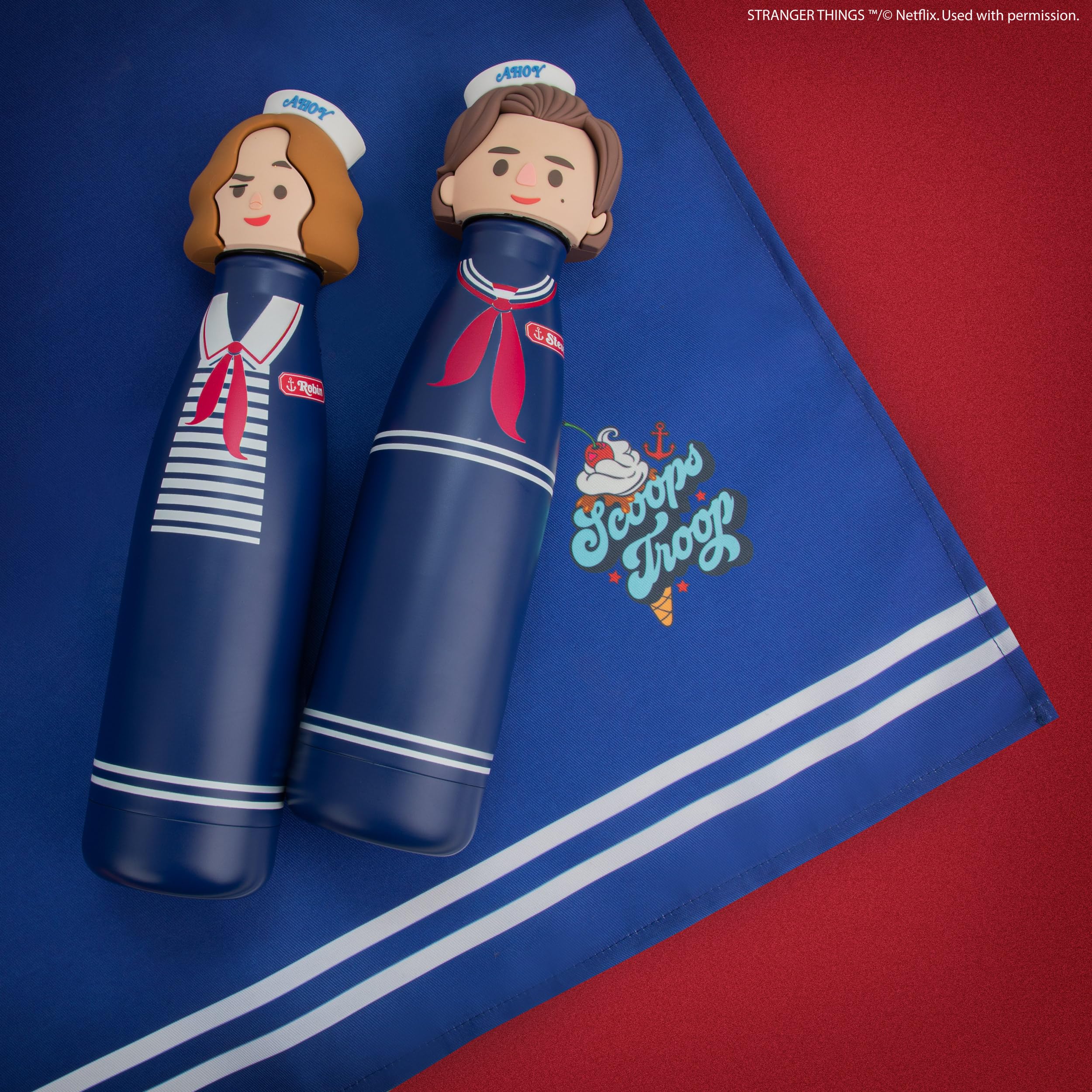 Stranger Things Scoops Ahoy Steve Water Bottle