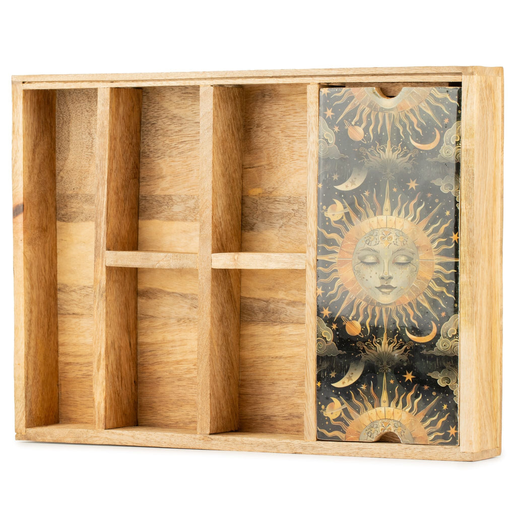 Sun Goddess Tarot Tray with Card Holder Storage & Reading Boxes