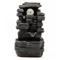 Tabletop Water Feature - 35cm - Slab Rocks Formation & Crystal Ball Features