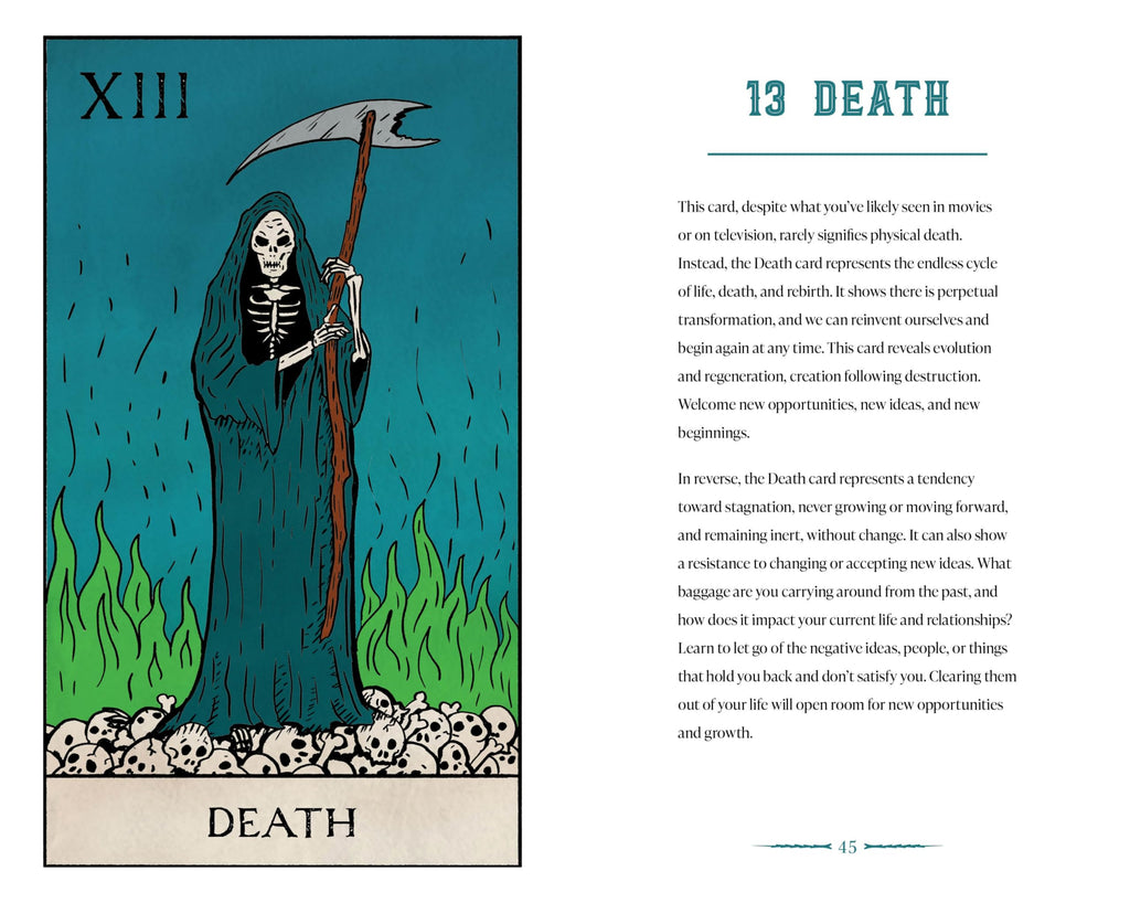 Tarot kit: Cards and Guidebook - Includes: 78-Card Deck Interpretation Guide Kit