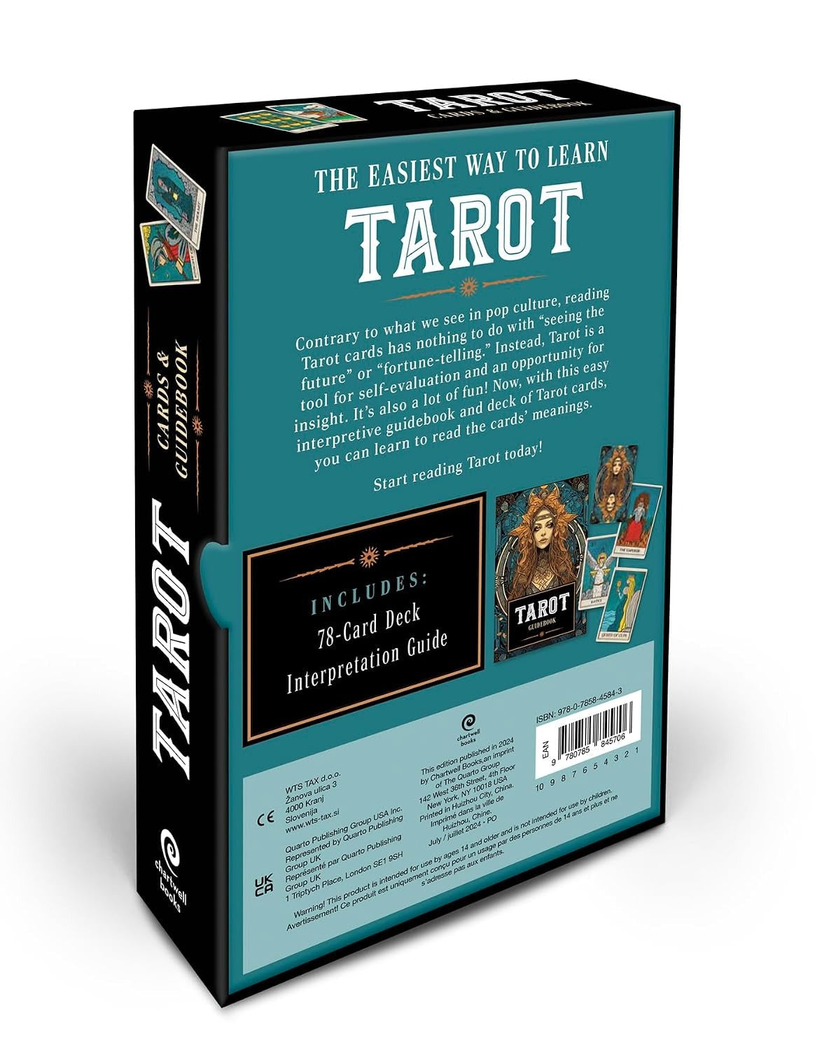 Tarot kit: Cards and Guidebook - Includes: 78-Card Deck Interpretation Guide