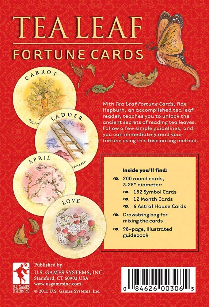 Tea Leaf Fortune Cards : 200 Round Divination Cards and 98-page Illustrated Guidebook for Reading Tea Leaves (Tasseomancy) and Fortune Telling - Sold by Witch, Please!