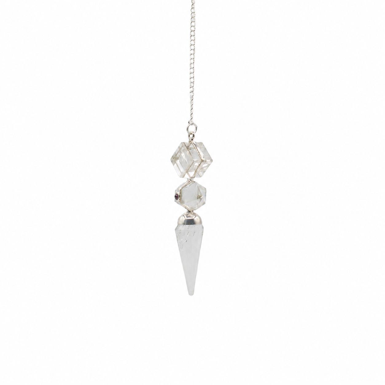 The Architect of Clarity - Three Piece Pendulum - Crystal Quartz Special Gemstone Pendulums
