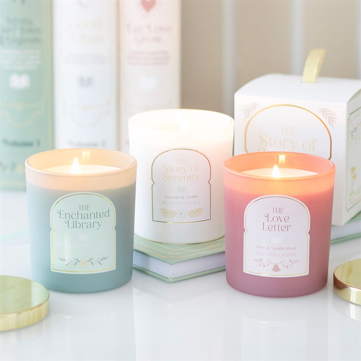The Enchanted Library Leather Patchouli & Amber Candle