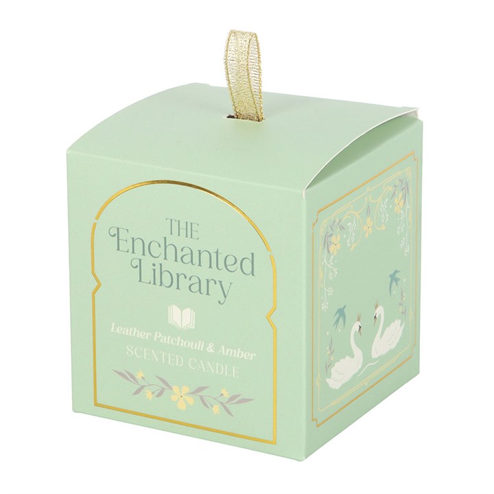 The Enchanted Library Leather Patchouli & Amber Candle
