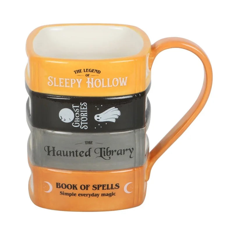 The Haunted Library Book Stack Mug