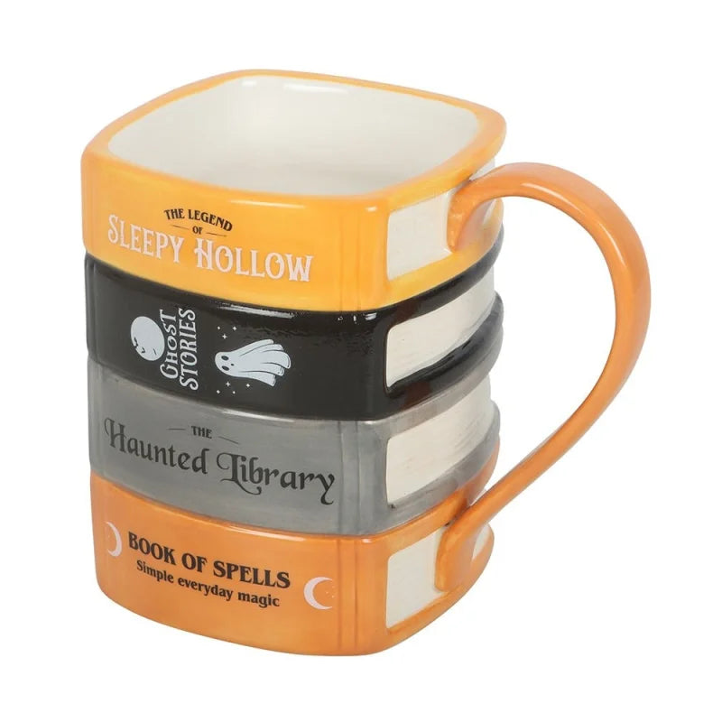 The Haunted Library Book Stack Mug