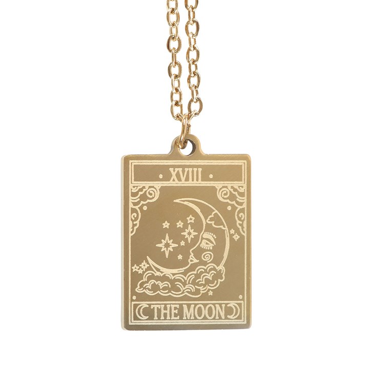 The Moon Vintage Tarot Necklace on Greeting Card at Witch, Please!.