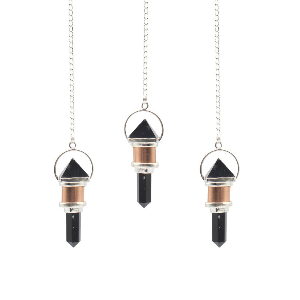 The Night Watcher- Combo Piece Copper Pendulum - Obsidian Special Gemstone Pendulums