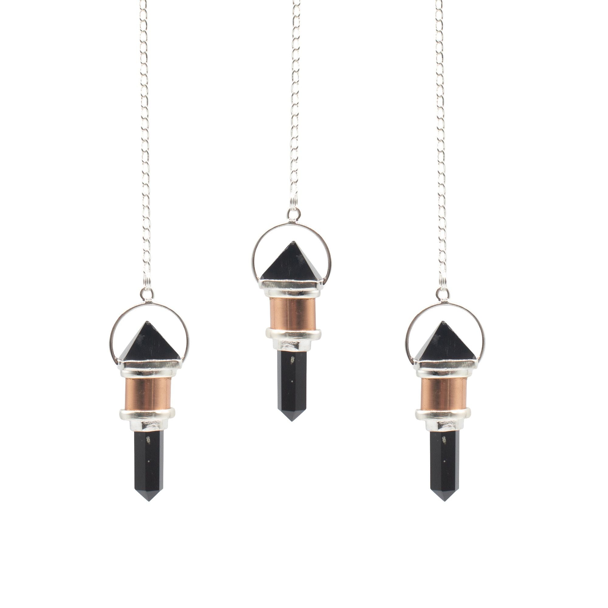 The Night Watcher- Combo Piece Copper Pendulum - Obsidian Special Gemstone Pendulums