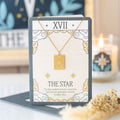 The Star Vintage Tarot Necklace on Greeting Card at Witch, Please!.