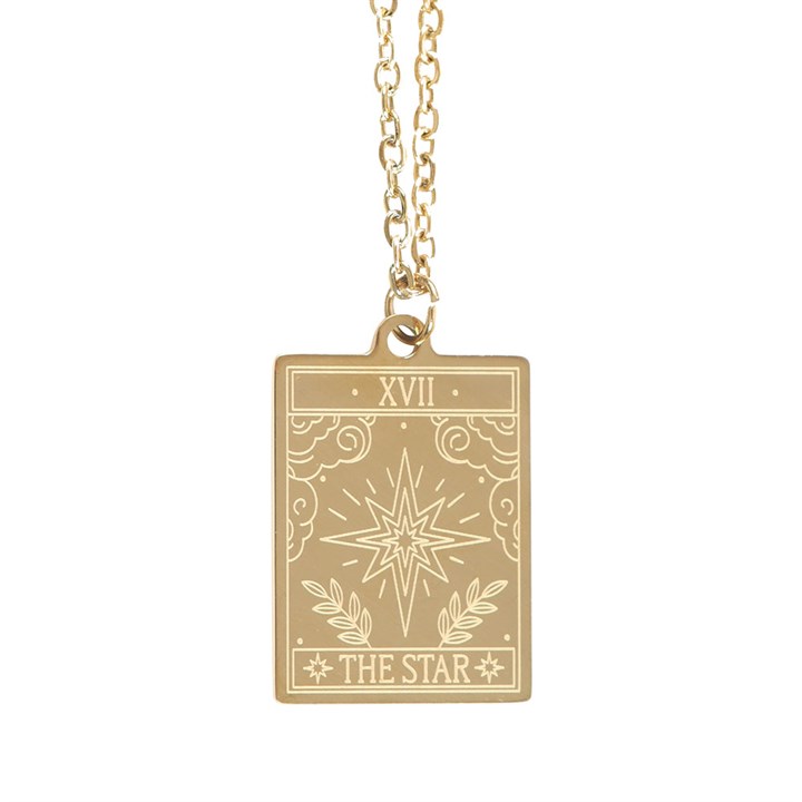 The Star Vintage Tarot Necklace on Greeting Card at Witch, Please!.