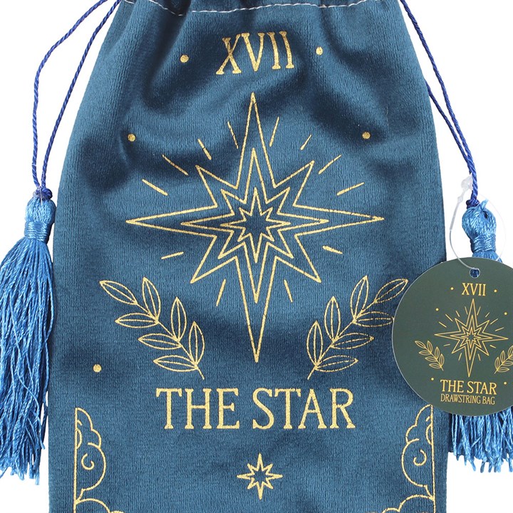 The Star Vintage Tarot Velvet Drawstring Bag at Witch, Please!.