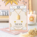 The Sun Vintage Tarot Necklace on Greeting Card at Witch, Please!.
