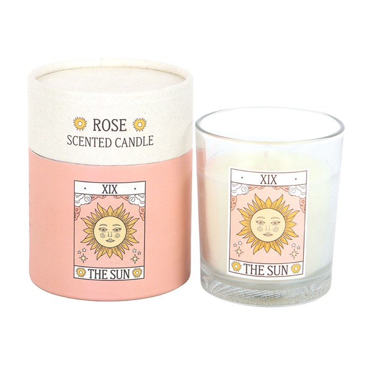 The Sun Vintage Tarot Rose Candle - Candle